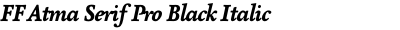 FF Atma Serif Pro Black Italic